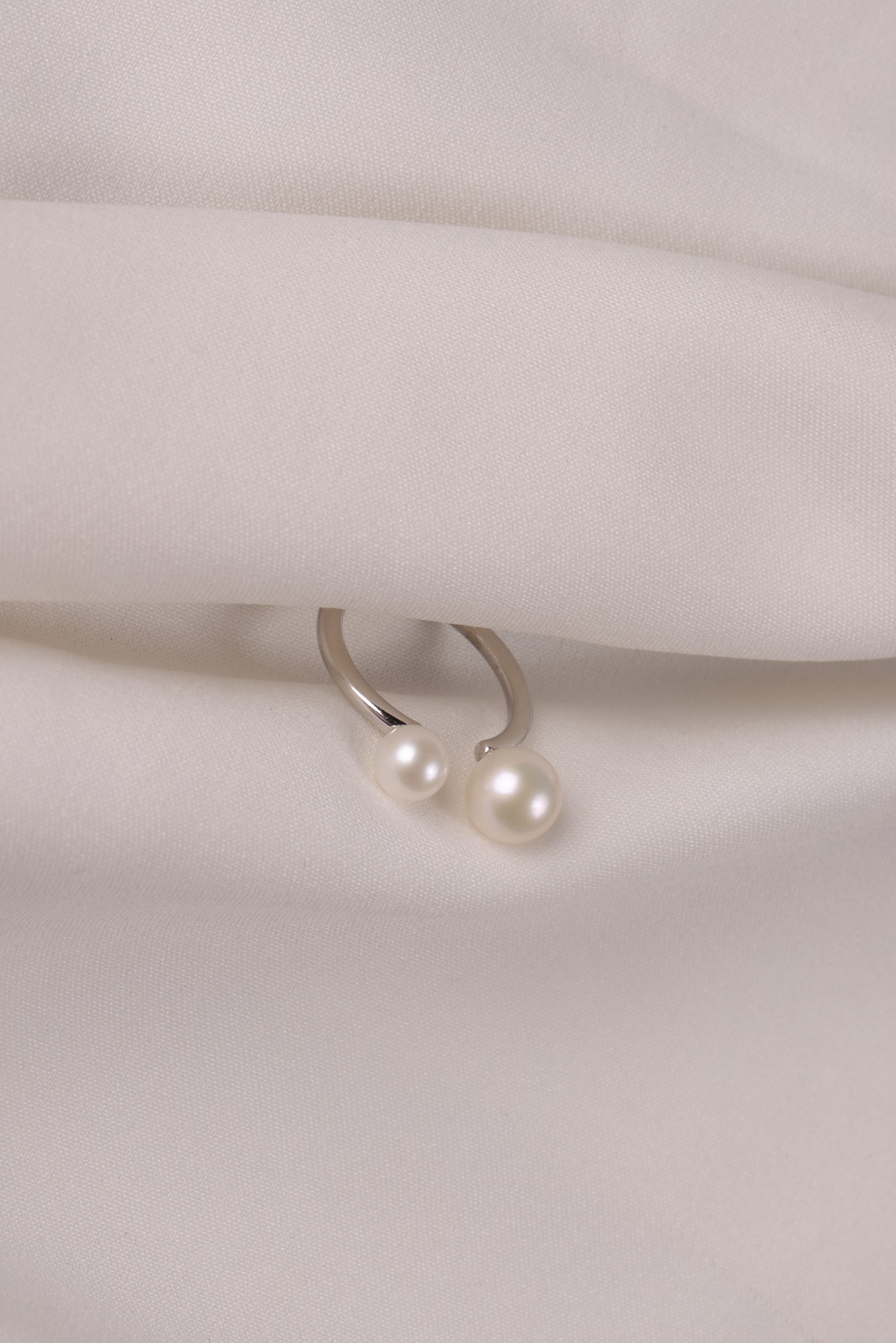 Double Pearl Open Ring Pearls023 - Shama Jewerly